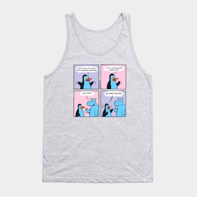 "No Undo Button" for Zoo Pals of the Ugly Zoo Comic Strip Tank Top by I Live With Idiots